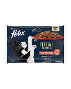 Felix Deliciously Sliced Ποικιλία Εξοχής σε Ζελέ 4x80gr