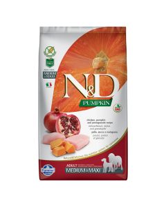 N&D Pumpkin Dog Adult Medium-Maxi με Κοτόπουλο, Κολοκύθα & Ρόδι 12kg