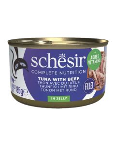 Schesir Cat Τόνος & Φιλετάκια Μοσχάρι σε Ζελέ 85gr