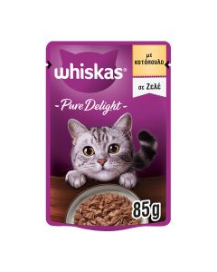 Whiskas με Κοτόπουλο σε Ζελέ 85gr