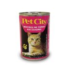 Pet City Γάτας Μπουκιές με Τόνο & Σολομό 410gr