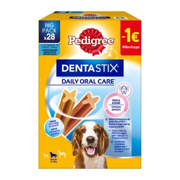 Pedigree Dentastix Medium 4x180gr (28τμχ) -1€