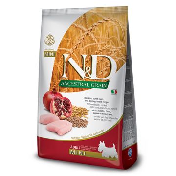 N&D Ancestral Dog Adult Mini με Κοτόπουλο & Ρόδι 800gr