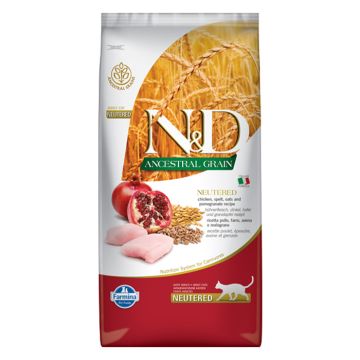 N&D Ancestral Cat Neutered με Κοτόπουλο & Ρόδι 1.5kg