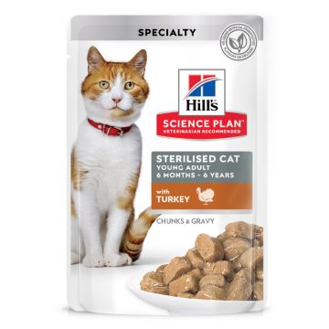 Hill's Science Plan Cat Adult Sterilised με Γαλοπούλα 85gr