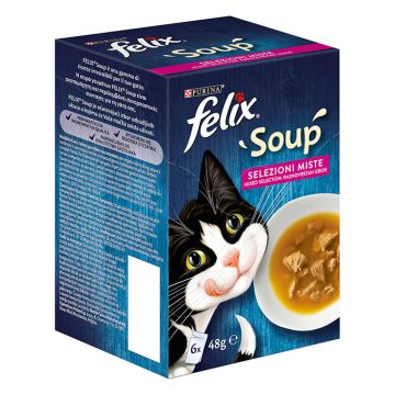 Felix Soups με Βοδινό, Κοτόπουλο & Τόνο 6x48gr