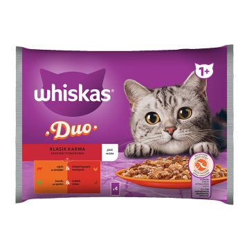 Whiskas Duo Multipack σε Ζελέ με Κρεατικά 4x85gr