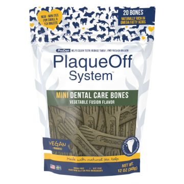Plaque Off Mini Dental Care Bones 340gr